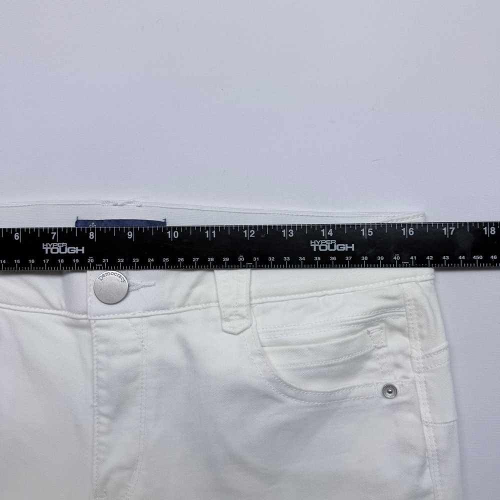 Democracy Ab solution White Straight Leg Jeans Womens 10 Stretch Denim - Picture 6 of 10